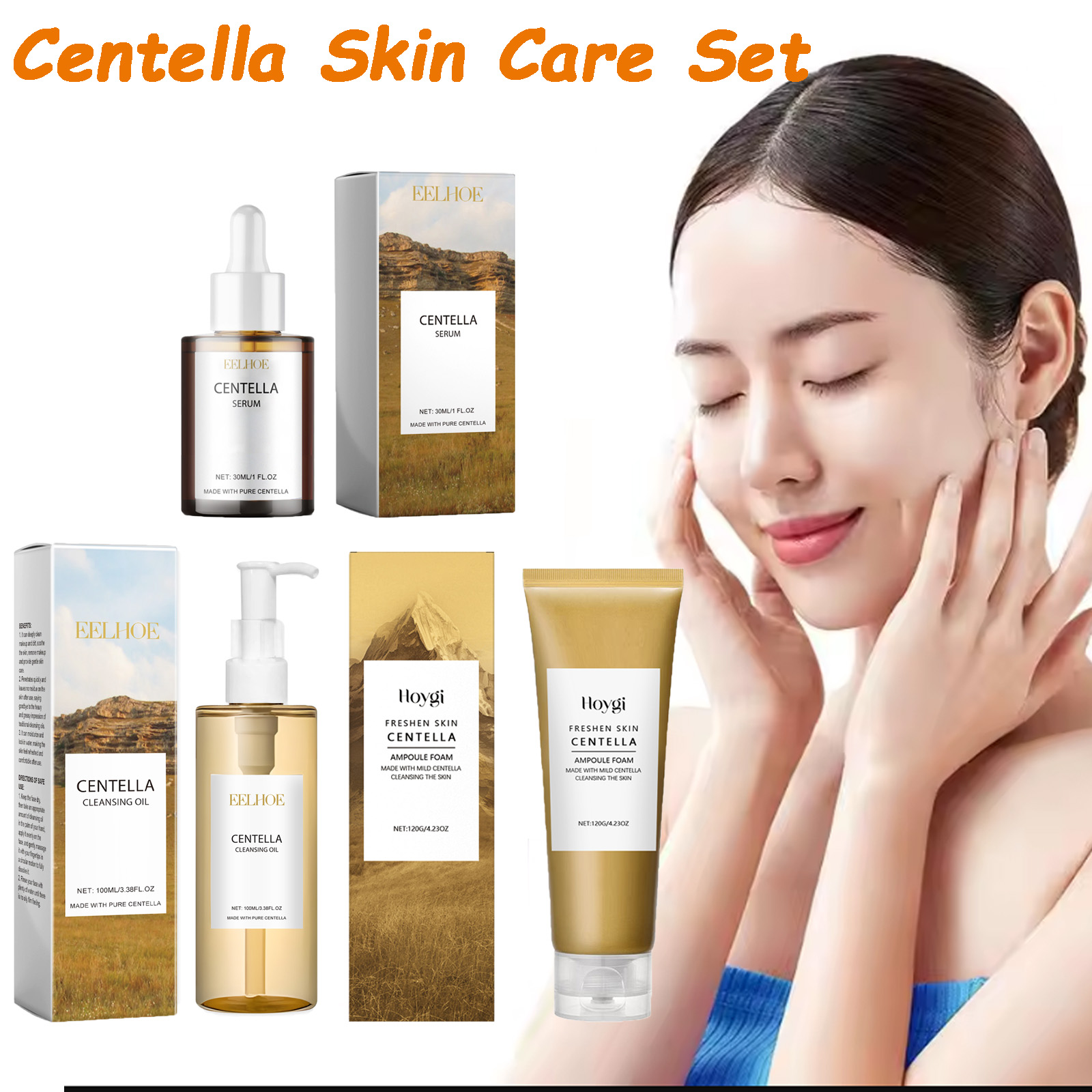 Luxury Skincare Wholesale - Centella Hautpflegeset Centella Serum Gesichtswasch-Reinigungsöl Gesichtspflegeset