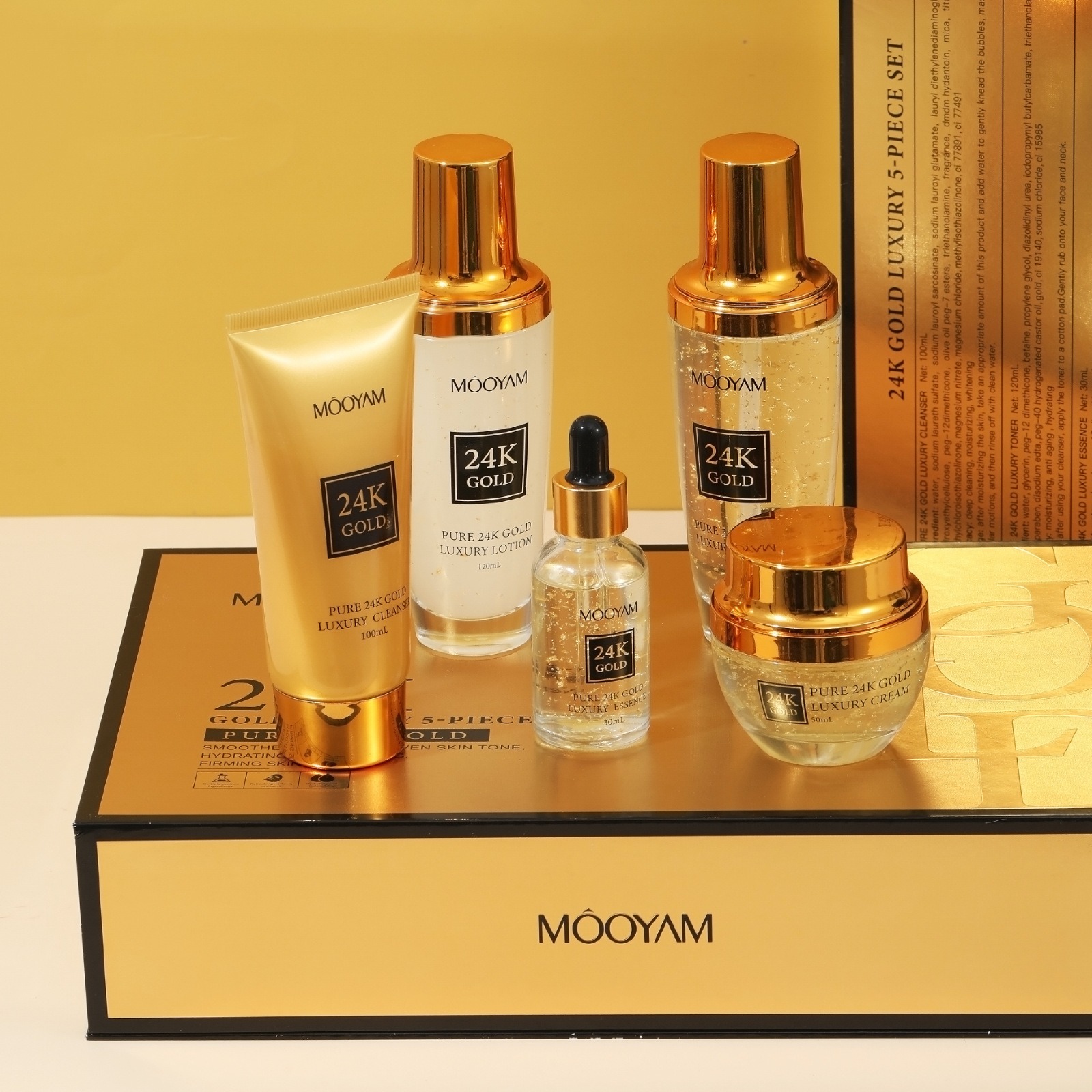 Luxury Skincare Sets - 24K Gold LUXURY Moisturizin Anti-Falten-Set reduziert