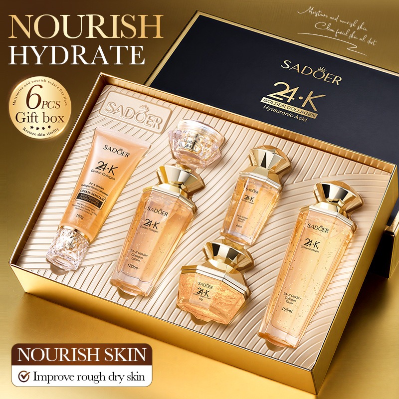 Luxury Skincare Kit - 24K Gold Kollagen Protein Hautpflege-Set -