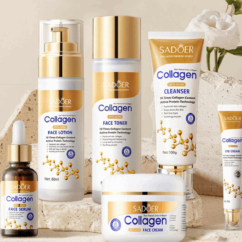 Luxury Skincare Wholesale - SADOER Kollagen Anti-Falten Feuchtigkeitspflege-Set Tiefenwirksame Hydratisierung