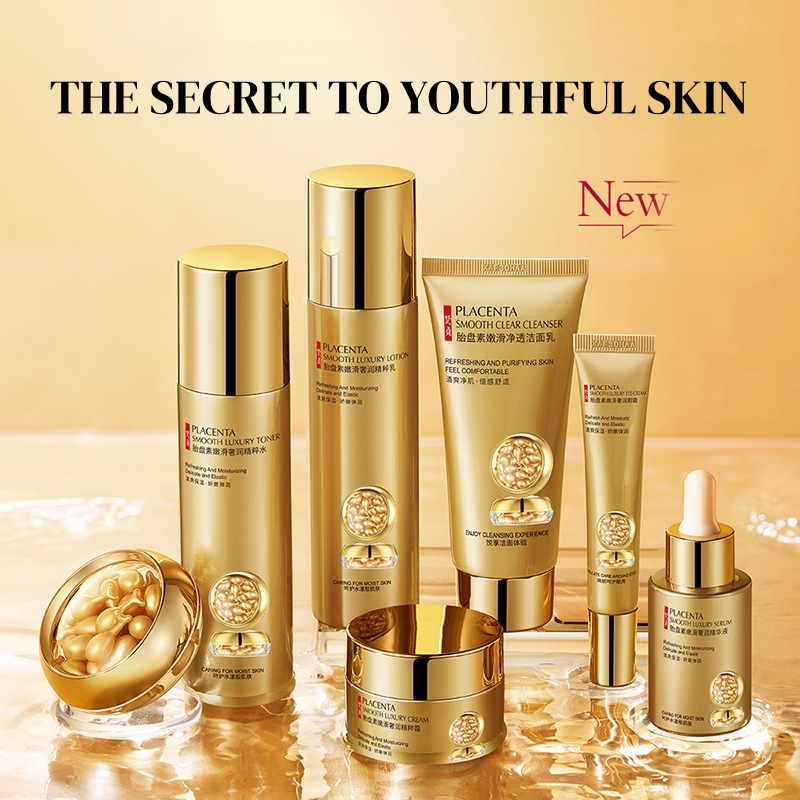 Plazenta-Hautpflege-Set mit si – Luxury Skincare Kit Bewertung und Preis