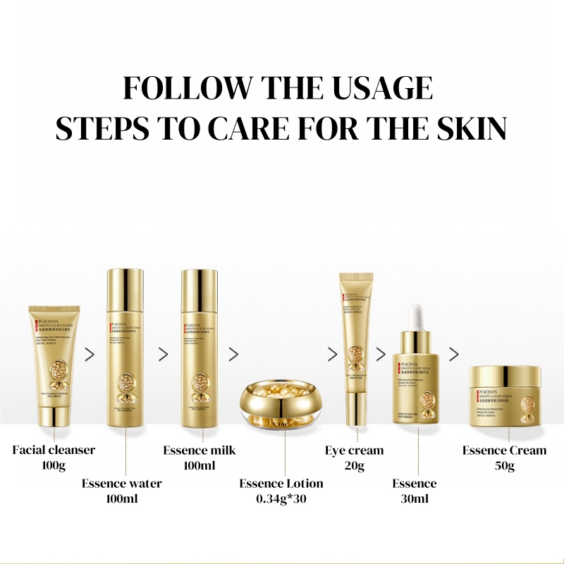 Plazenta-Hautpflege-Set mit si – Luxury Skincare Kit Bewertung und Preis