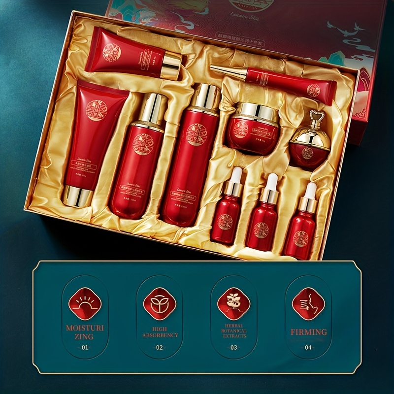 Qilin Jie Fu Yan Qin Run Zehn- – Luxury Skincare Kit Bewertung und Preis